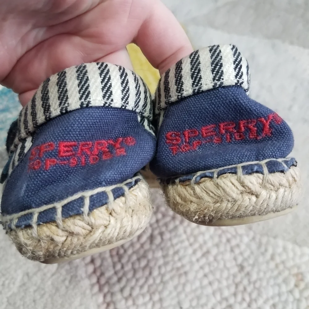 Sperry Striped Canvas Espadrille Loafers Size 7
